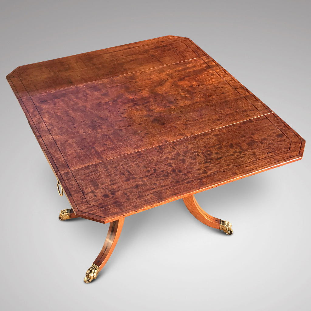 George III Egyptian Revival Plum Pudding Mahogany Supper Table - Top View - 7