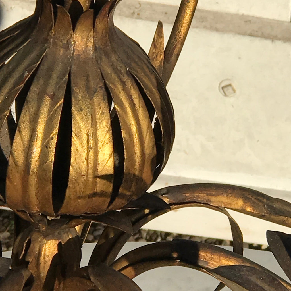 Italian Gilt Metal Pomegranate Chandelier - Detail View - 5