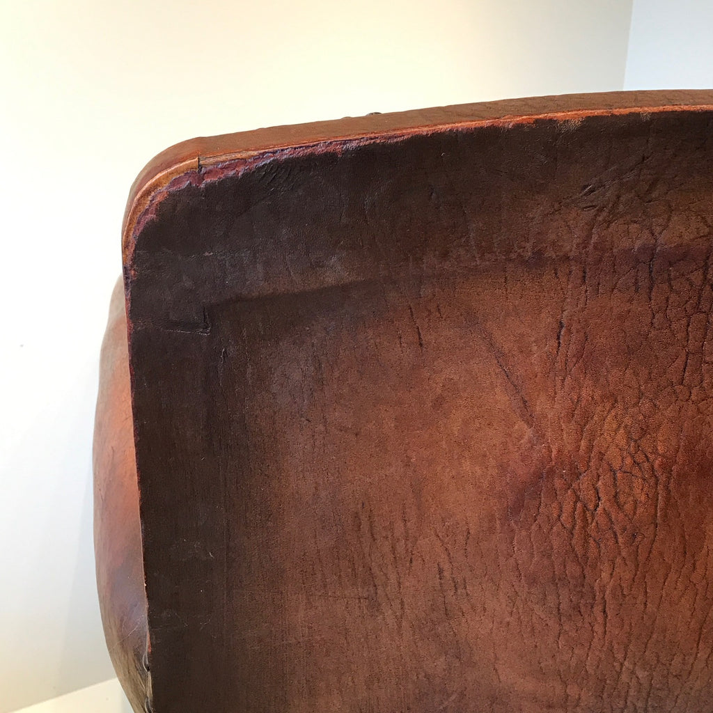 Pair of French Leather Club Chairs