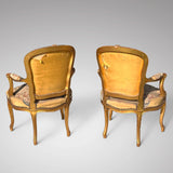 Pair of 19th Century French Giltwood Armchairs - Back View - 2