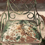 Pair of 19th Century Painted Garden Chairs - Painted Seat Detail - 8