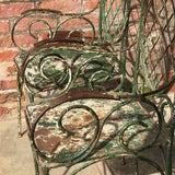 Pair of 19th Century Painted Garden Chairs - Detail of Scroll Arms - 6