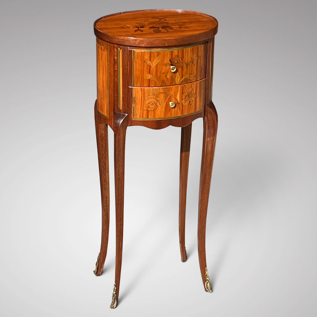 10th Century French Inlaid Bedside Table - Main View - 1