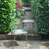 Pair of 19th Century Painted Garden Chairs - Front Detail View - 10
