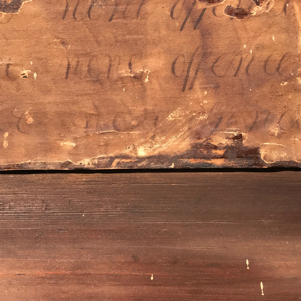Early 18th Century Oak & Walnut Chest of Drawers - Detail of Paper - 14