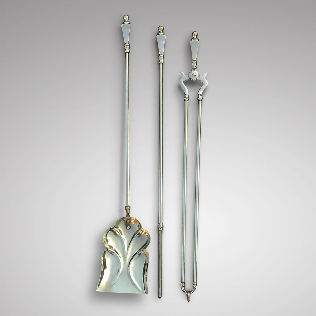 Set of 3 Brass Victorian Fire Irons - Main View - 2