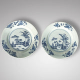 Pair of 18th Century Blue & White Plates - Main View - 2
