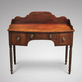 Regency Mahogany Bow Front Dressing Table/Side Table - Front & Top View - 2