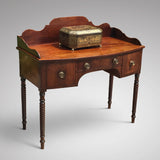 Regency Mahogany Bow Front Dressing Table/Side Table - Front & Side View - 1