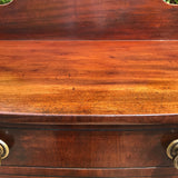 Regency Mahogany Bow Front Dressing Table/Side Table - Top & Gallery Detail - 4