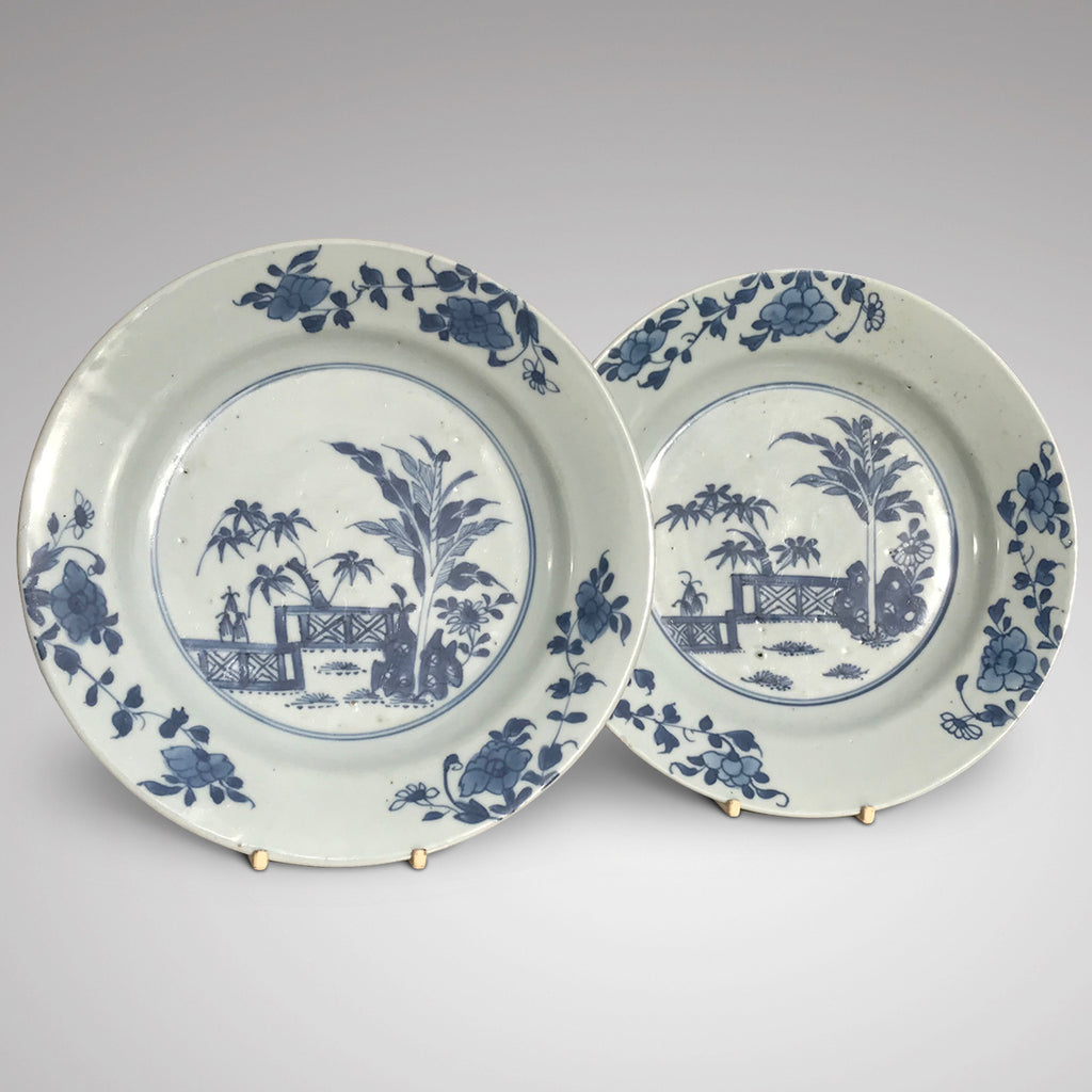 Pair of 18th Century Blue & White Plates - Main View - 1