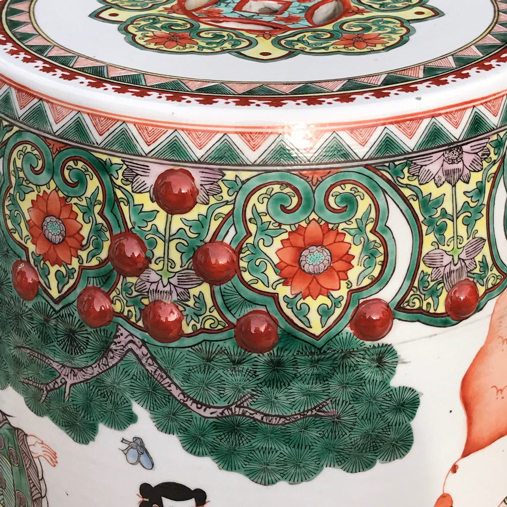 Pair of Chinese Ceramic Garden Seats - Detail View - 7
