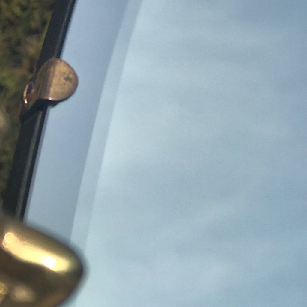 Mid Century Oval Brass Cheval Mirror - Detail View - 6