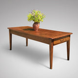 19th Century Elm Dining Table - Front & Side View - 2