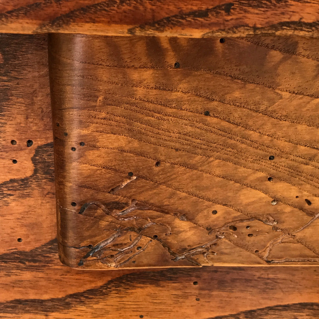 19th Century Elm Dining Table - Drawer Detail View - 7