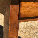 19th Century Elm Dining Table - Leg Detail View - 11