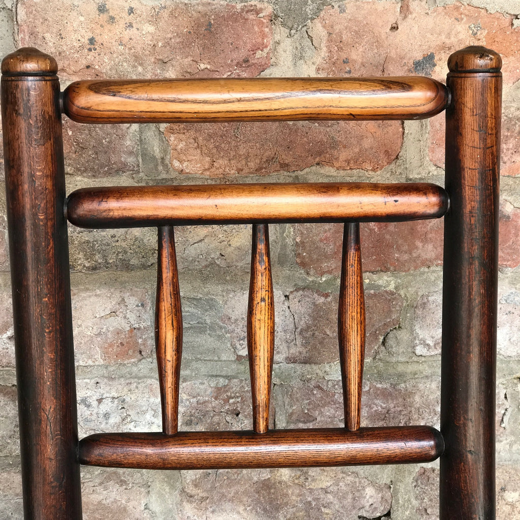 18th Century Elm & Ash Country Chairs - Back Detail View - 4