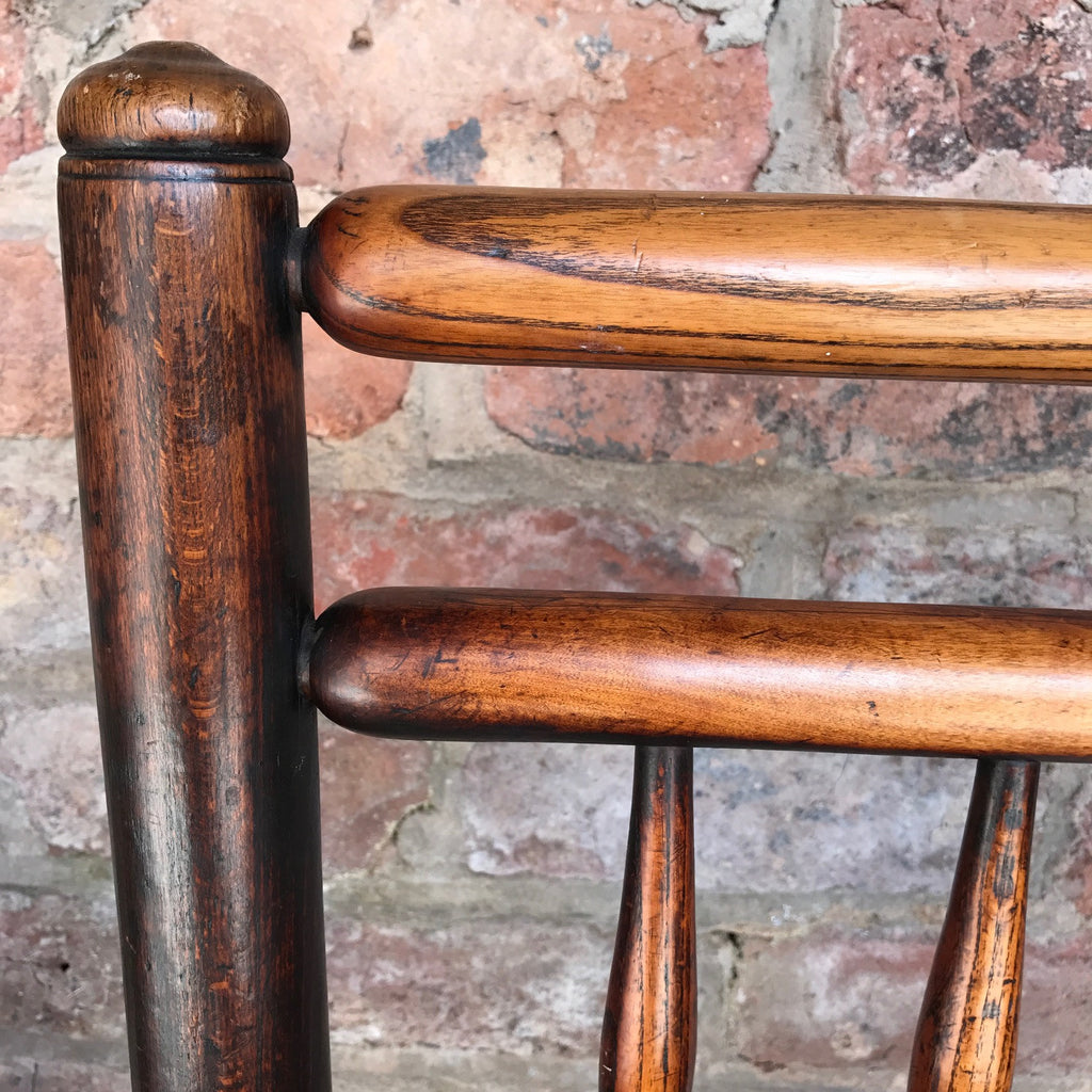 Pair of 18th Century Elm & Ash Country Chairs - Back Detail View - 9