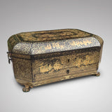 19th Century Chinoiserie Lacquered Sewing Chest - Main Front View - 1