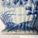 Chinese Lobed Blue & White Vase