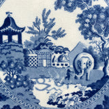 Pair of 19th Century Blue & White Plates - Pattern Detail View - 4