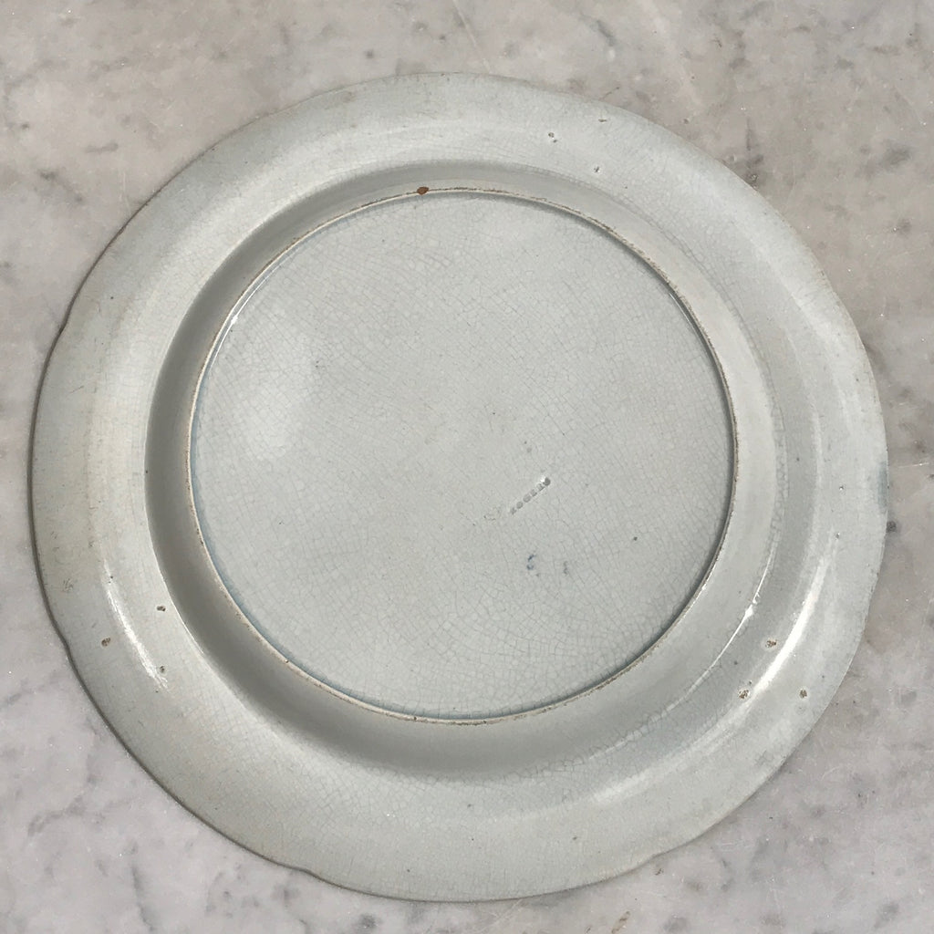 Pair of 19th Century Blue & White Plates - Back View - 6