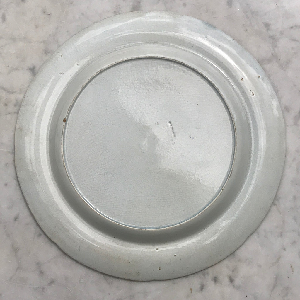 Pair of 19th Century Blue & White Plates - Back View - 7
