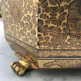 19th Century Chinoiserie Lacquered Sewing Chest - Foot Detail View - 9