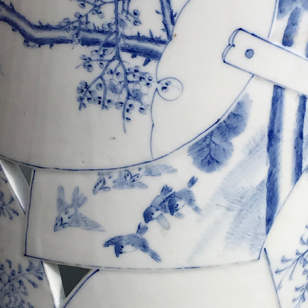 Japanese Blue & White Stick Stand - Detail View - 5
