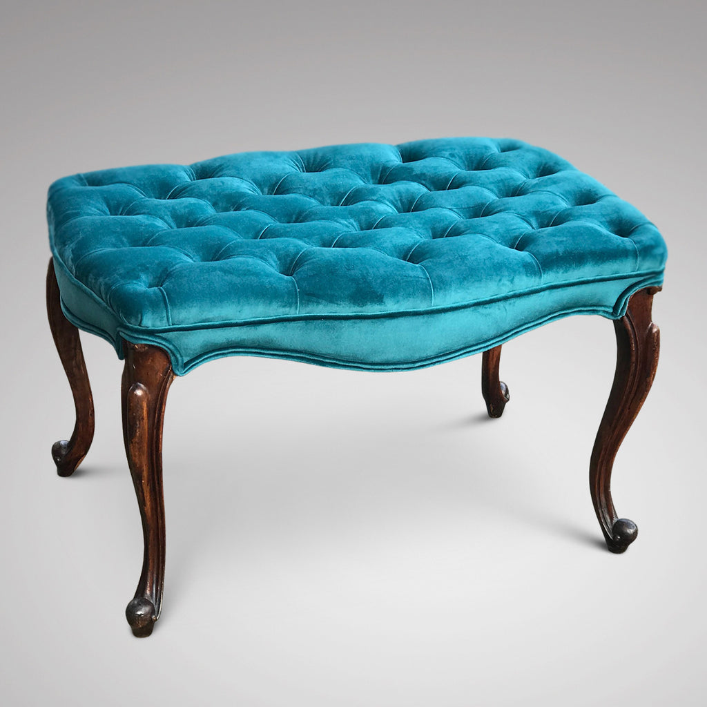 Victorian Rosewood Serpentine Stool - Main View - 1