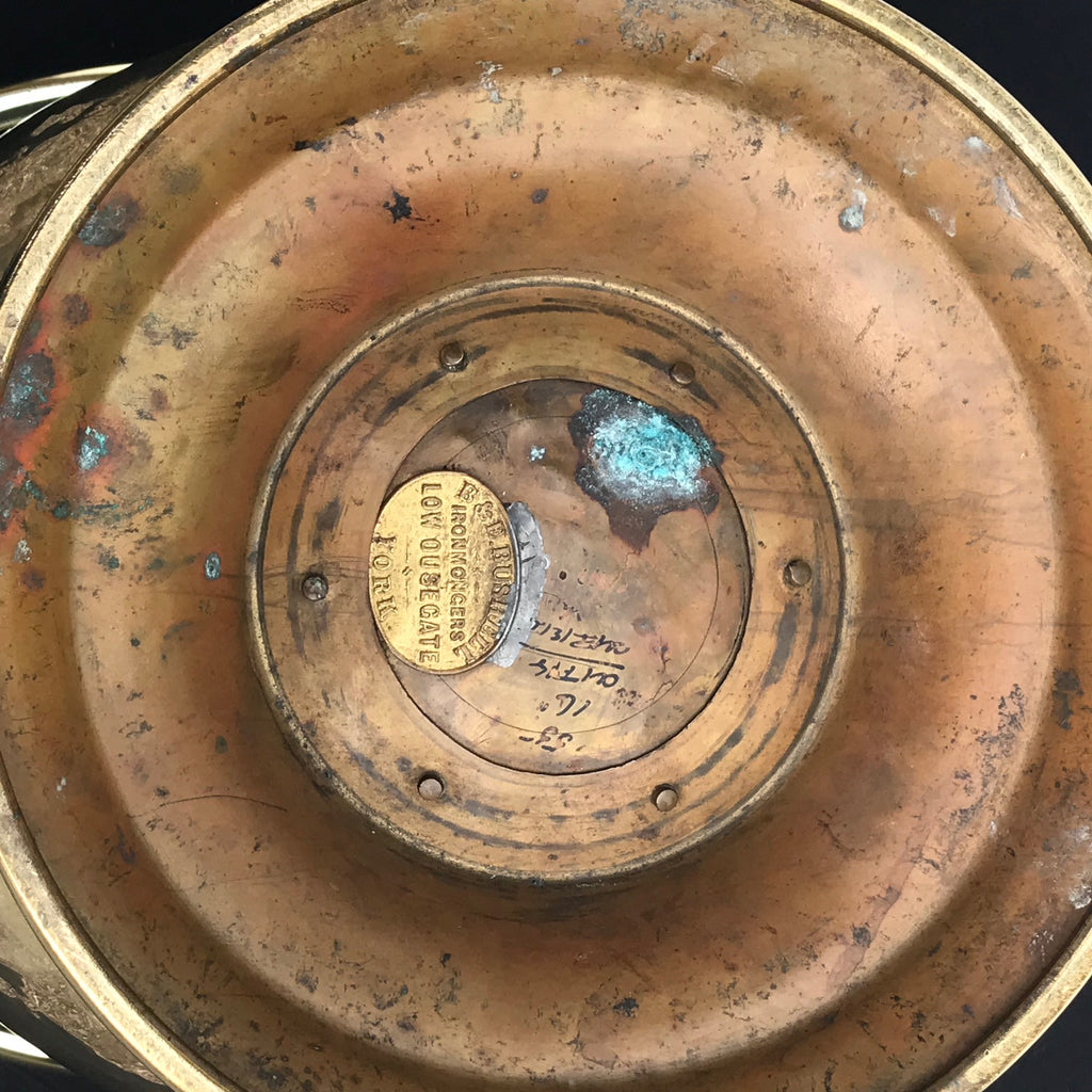 19th Century Helmet Shaped Brass Coal Scuttle - Detail  View - 4