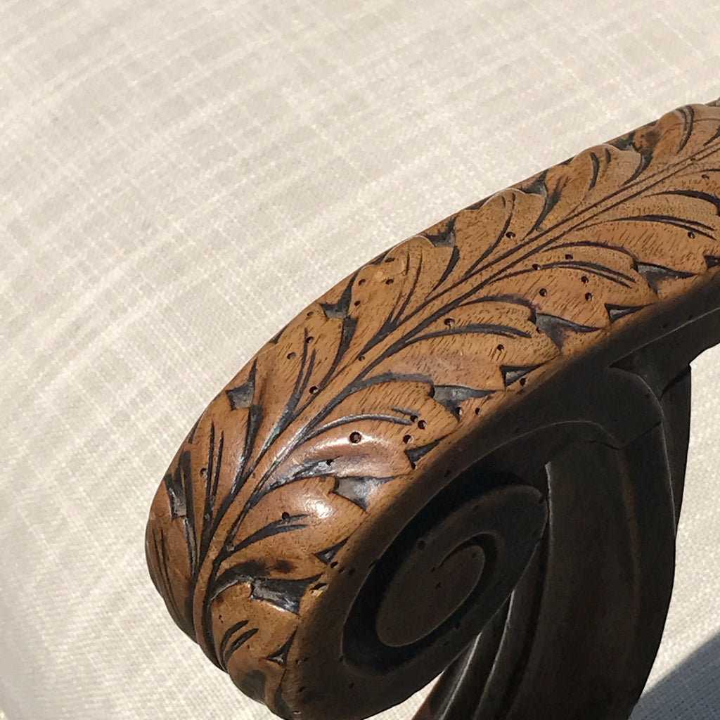 19th Century Open Armchair in the 18th Century Style - Arm Detail View -3