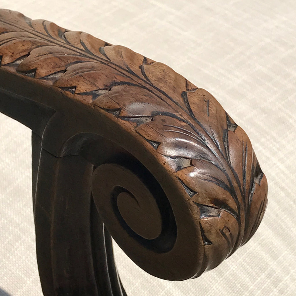 19th Century Open Armchair in the 18th Century Style - Arm Detail View - 5