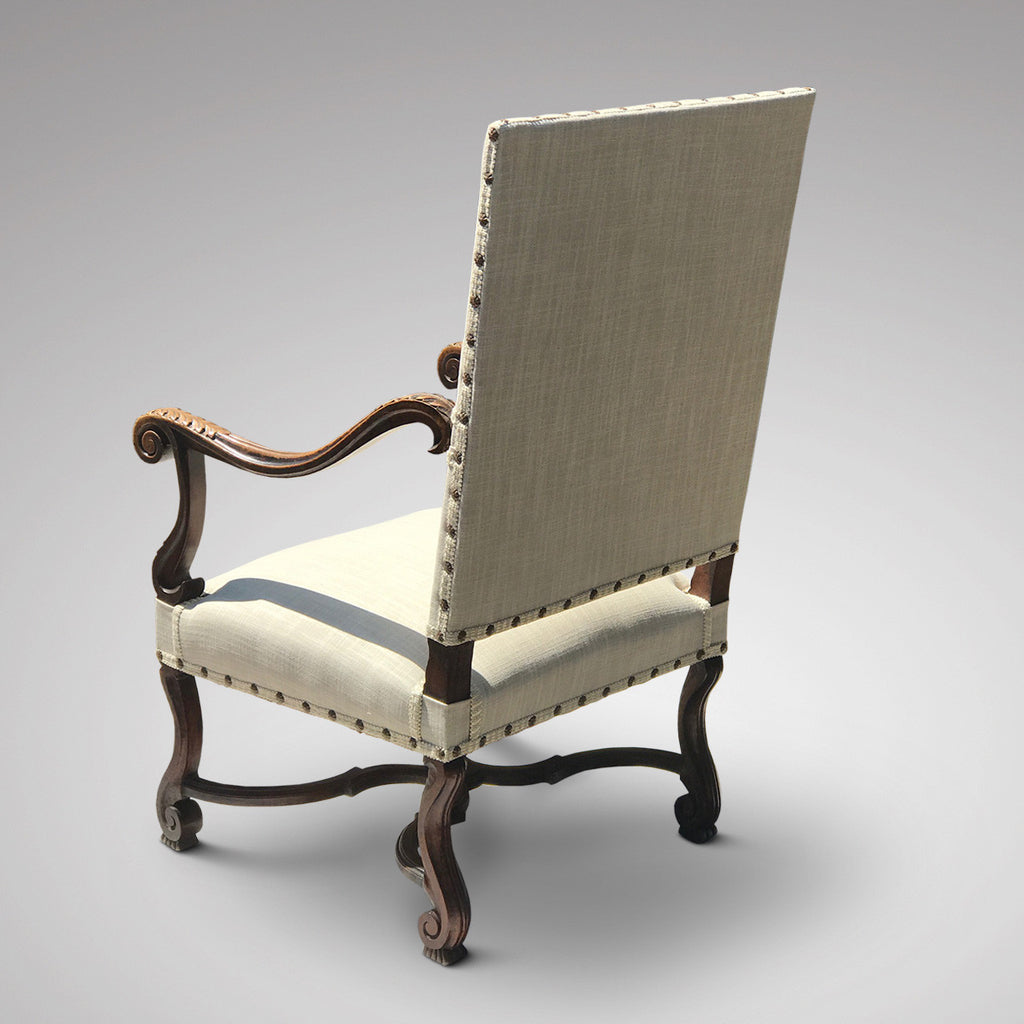 19th Century Open Armchair in the 18th Century Style - Back & Side View -2