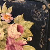19th Century Rose Painted Toleware Tray - Detail View - 3