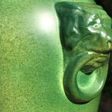 Pair of Green Ceramic Table Lamps - Detail View - 6