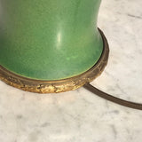 Pair of Green Ceramic Table Lamps - Detail View - 7