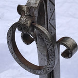 An Enormous Pair of French Iron Fire Dogs - Detail View - 2