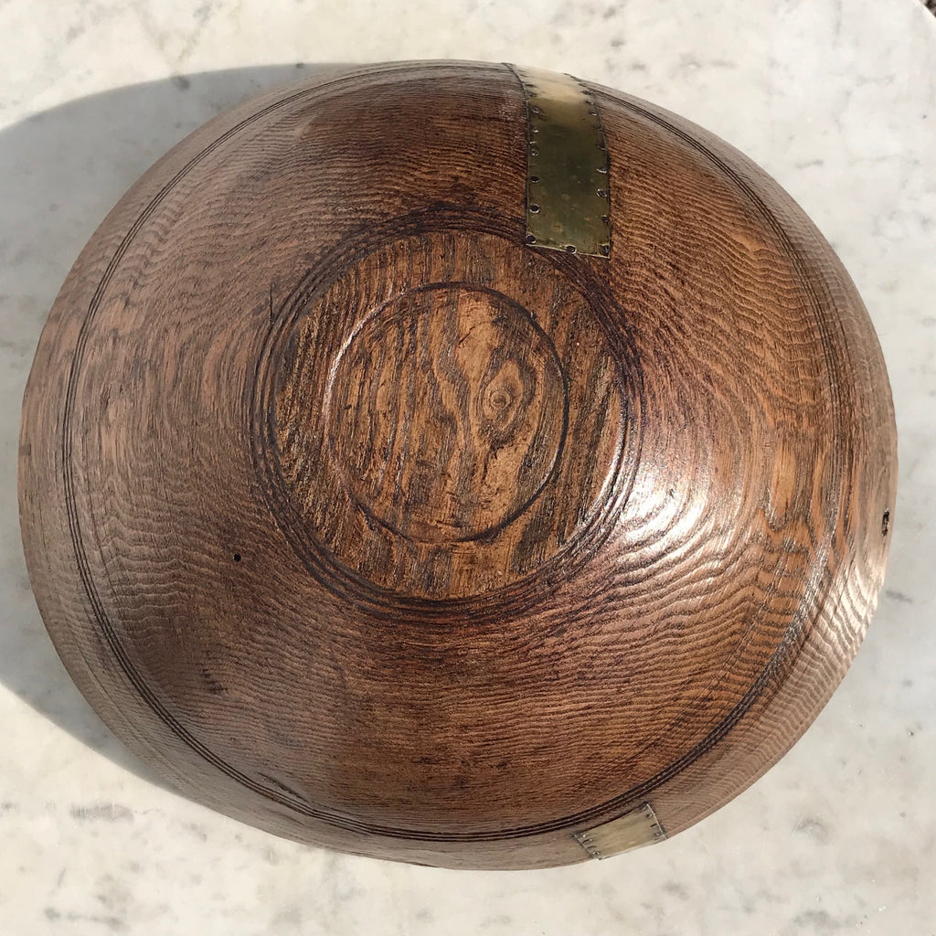 19th Century Treen Dairy Bowl - Underside View - 6