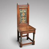 18th Century Oak Side Chair with Painted Decoration - Main View - 1