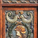 18th Century Oak Side Chair with Painted Decoration - Panel Detail View - 2