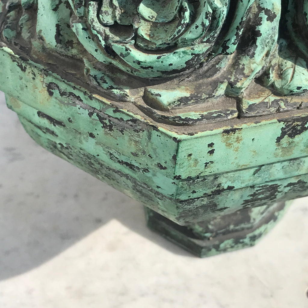 19th Century Bronze Sculpture of Vase of Roses - Detail View - 3