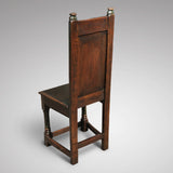 18th Century Oak Side Chair with Painted Decoration - Back & Side View - 5