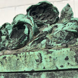 19th Century Bronze Sculpture of Vase of Roses - Detail View - 4