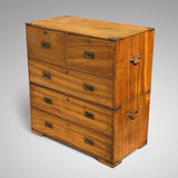 19th Century Camphor Wood Campaign Chest - Front & Side View - 1