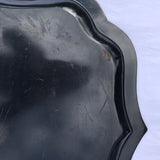 Large Victorian Double Rimmed Papier Mache Tray - Back Detail View - 11