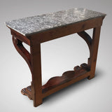 19th Century Mahogany Marble Topped Console Table - Back View - 2
