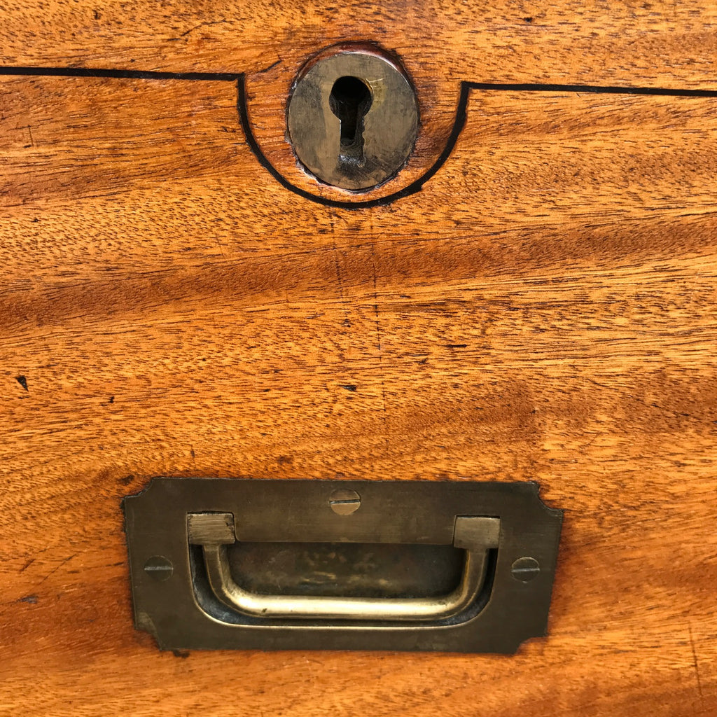 19th Century Camphor Wood Campaign Chest - Drawer Detail View - 8