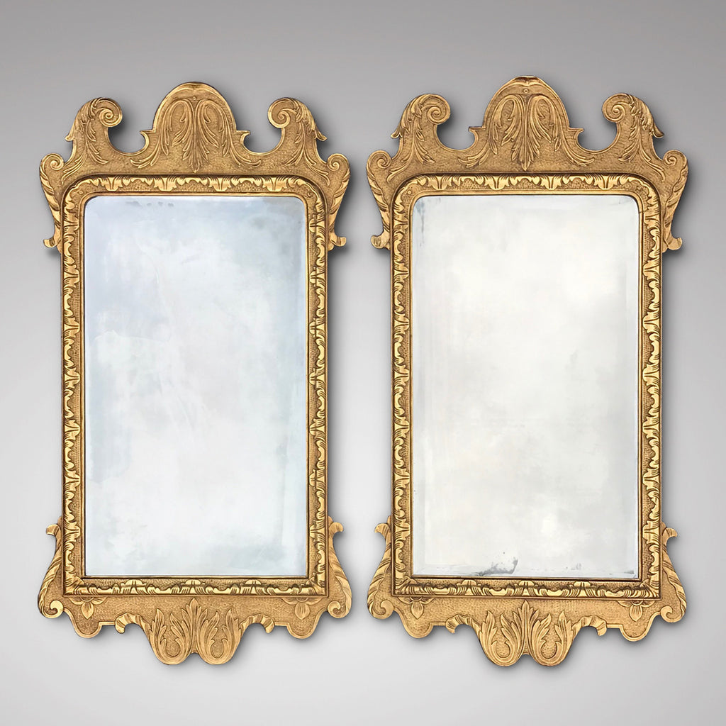 Superb Pair of George II Style Giltwood Mirrors - Main View - 1
