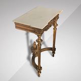 19th Century Giltwood Console with Marble Top - Side View - 3